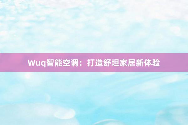 Wuq智能空调：打造舒坦家居新体验